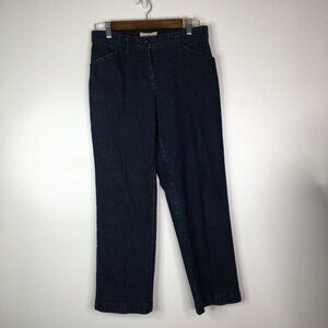 L.L. Bean blue jeans 6 P classic fit crop straight